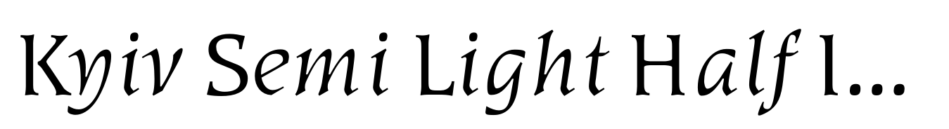 Kyiv Semi Light Half Italic